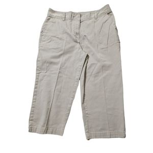 Basic Editions Size 16 Khaki Pedal Pusher Capri Pants